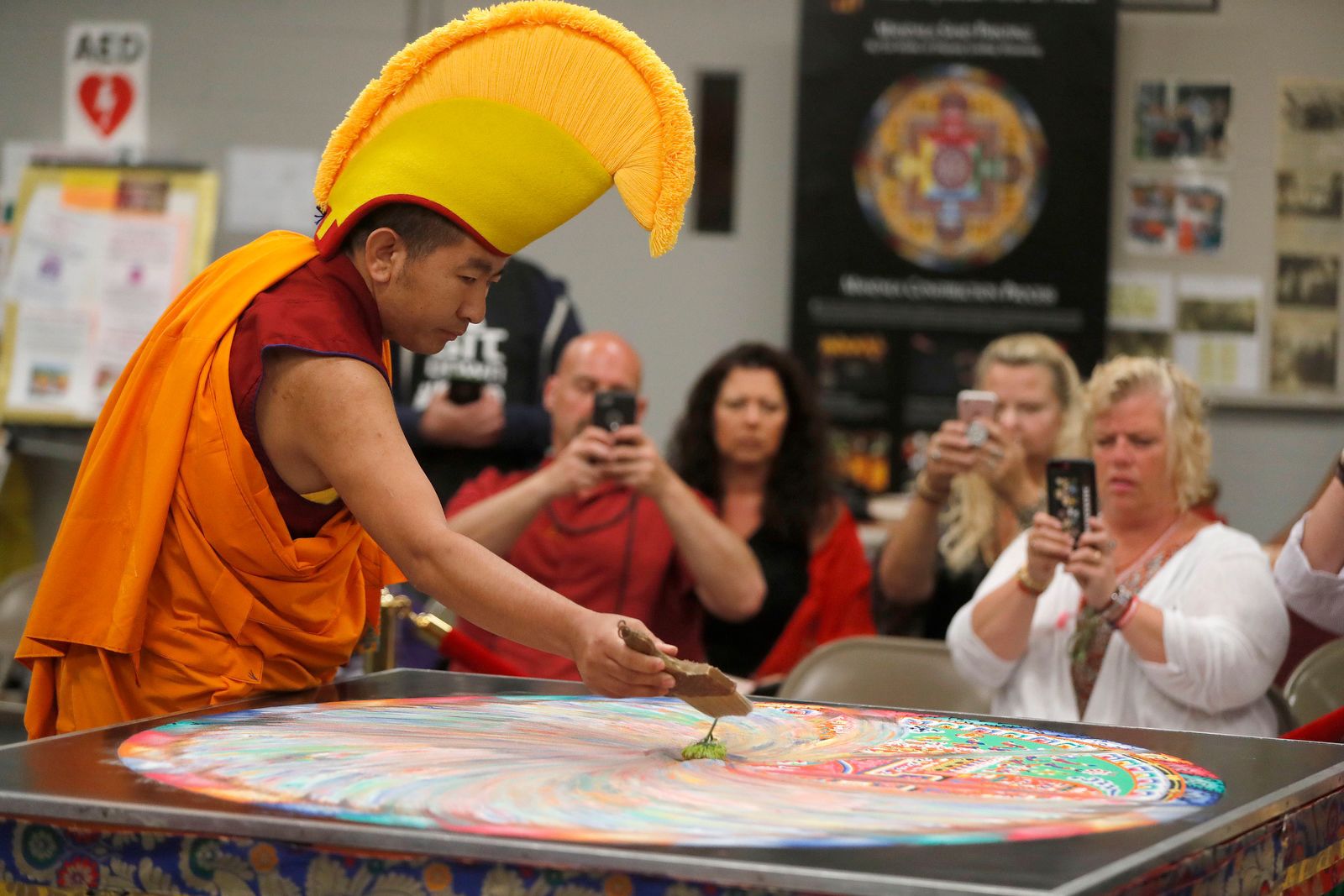 Painstakingly created, then swept away: Tibetan monks' sand mandala at Lily Dale
